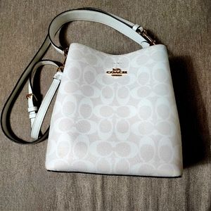 Coach White Small Town Bucket Bag